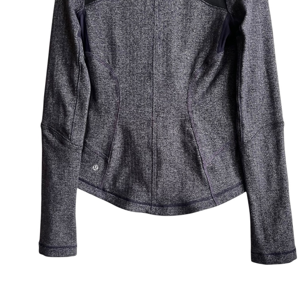 Lululemon Forme Jacket Black Swan Herringbone Luon Size 6 - Picture 8 of 12